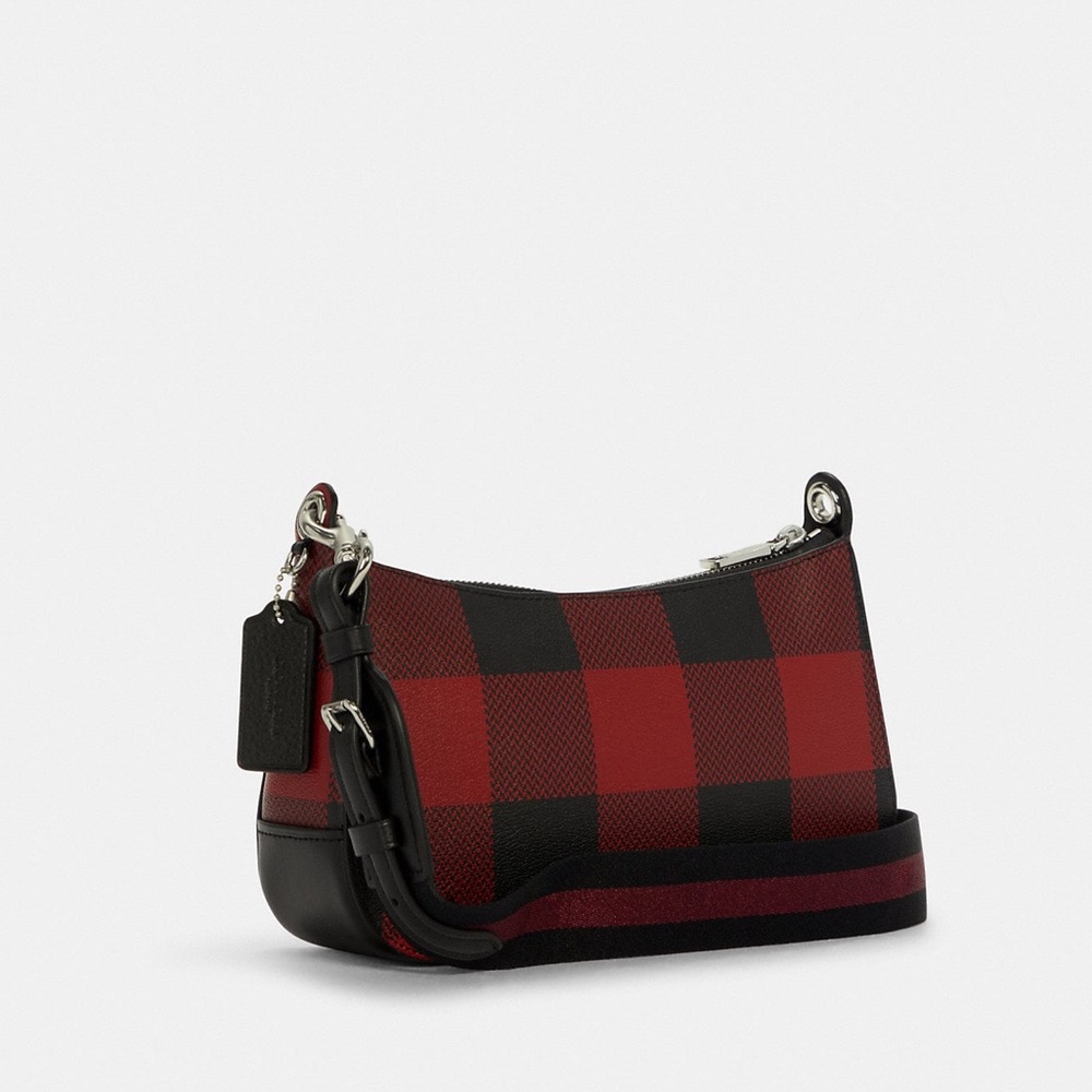 NWT Coach Jes Baguette With Buffalo Plaid Purse - Picture 2 of 13